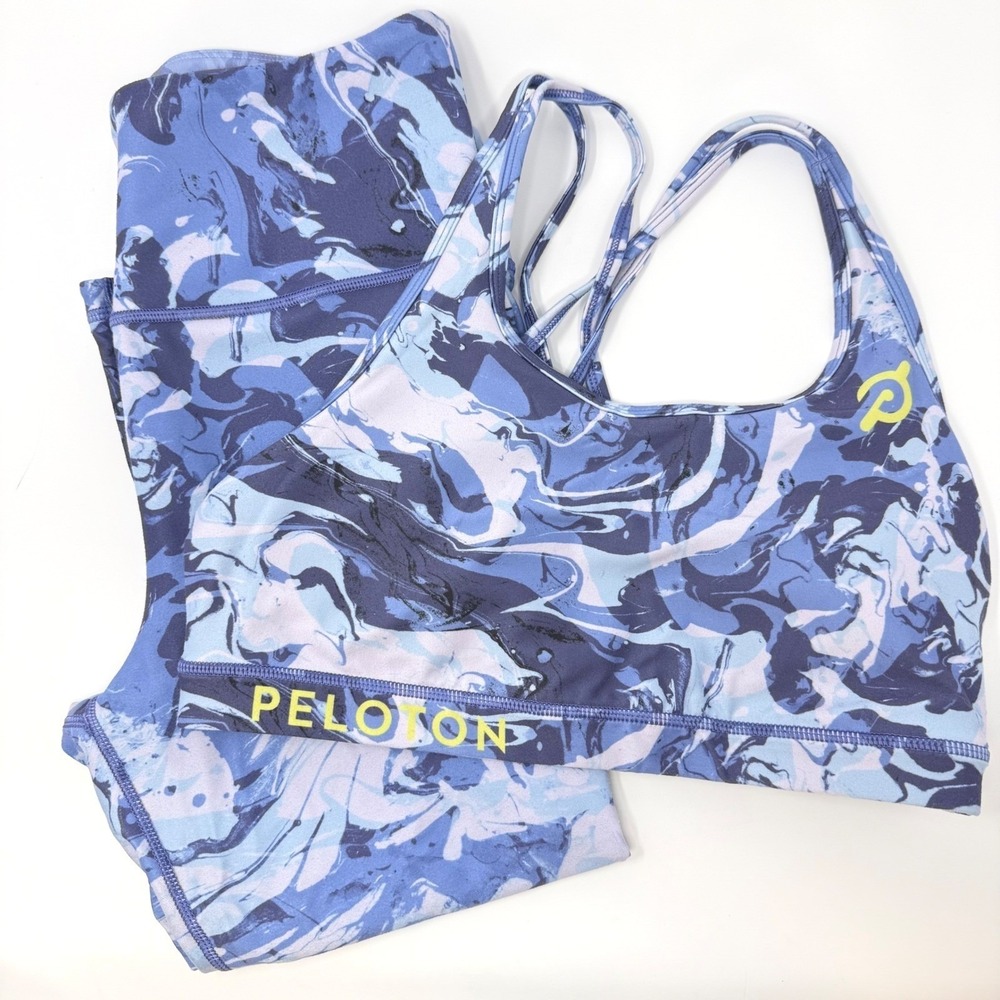 Peloton x WITH‎ Wear It To Heart Sports Bra and Leggings Set Womens Large